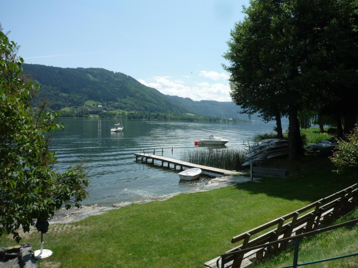 Maren Seeblick Appartement Haus Haensel&Gretel Direkt Am Ossiacher See Mit Hallenbad Stiegl Exterior foto