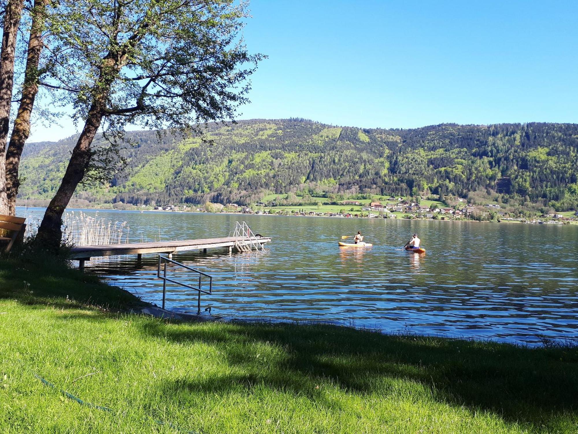 Maren Seeblick Appartement Haus Haensel&Gretel Direkt Am Ossiacher See Mit Hallenbad Stiegl Exterior foto