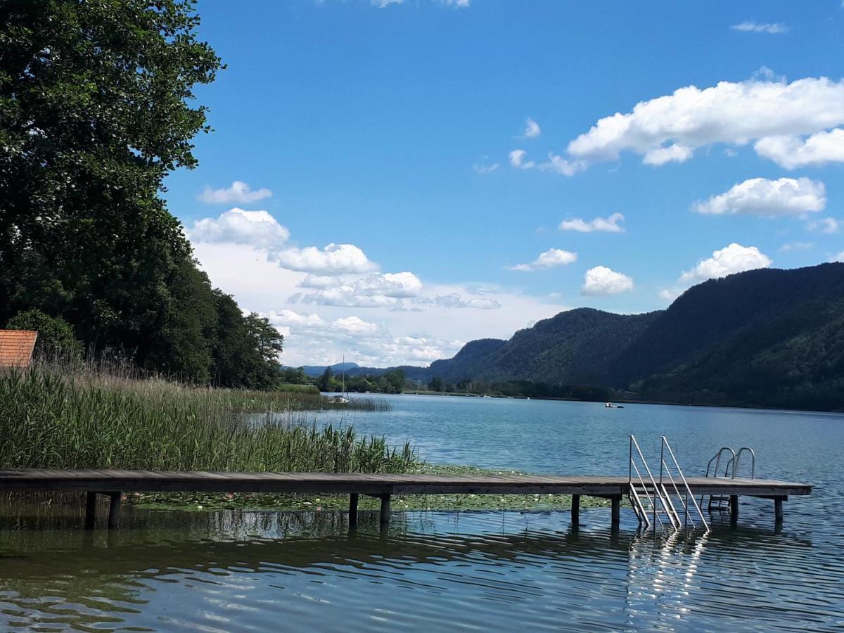 Maren Seeblick Appartement Haus Haensel&Gretel Direkt Am Ossiacher See Mit Hallenbad Stiegl Exterior foto